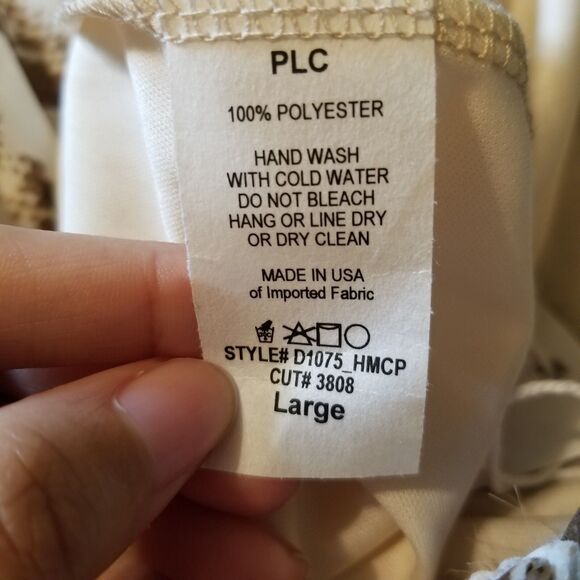 Cake Women's Size L Brown Beige Desert Python Snake Print High Low Dress - Picture 9 of 10